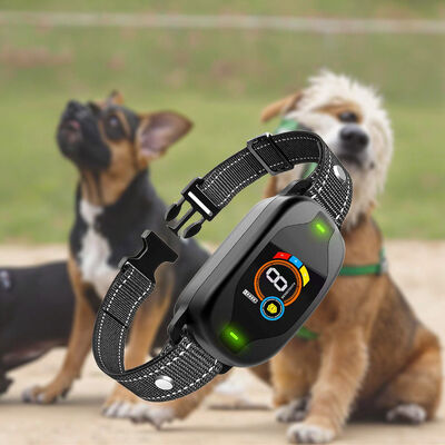 Buy Waterproof LCD Screen Rechargeable IP67 Rated Plastic Dog Bark Collar Eco-friendly Large/Medium/Small Dogs 3 Adjustable Modes online manufacture