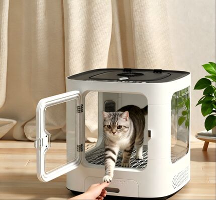 Buy Automatic Quiet Pet Drying Box with Temperature Control Transparent Door Ventilated Design Plastic Material online manufacture