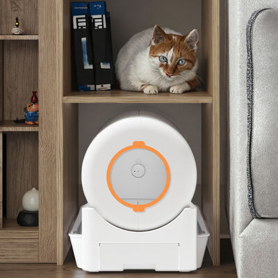 Buy Durable PP Plastic Eco-Friendly 64L Square Large Capacity Self-Cleaning Automatic Cat Litter Box with Easy Clean Feature online manufacture