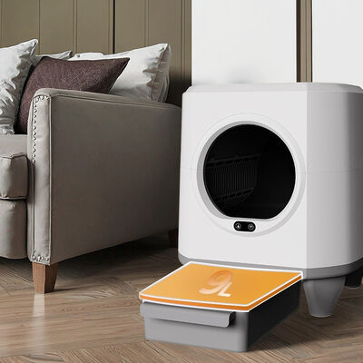 Buy 80L Automatic Cat Litter Box Radar Gravity Infrared Induction Anti-Pinch Plastic Toilet Easy Clean Eco-Friendly Large Capacity online manufacture