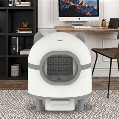 Buy Custom Extra Large Plastic Smart Cat Toilet Litter Box Eco-Friendly Intelligent APP Control Automatic Self-Cleaning Easy Clean online manufacture