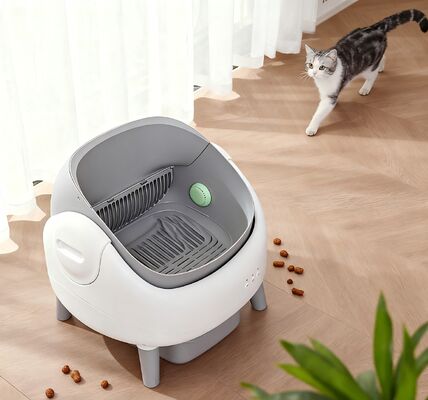 Buy Enclosed Plastic Cat Litter Box Automatic Cleaning Sieve Deodorant Ball Large Capacity Easy Clean for Cats Home Use online manufacture