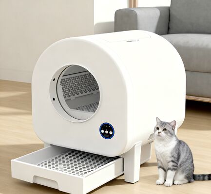 Buy Automatic Plastic Cat Litter Box Smart Enclosed Deodorant Drawer Design Large Capacity Eco-Friendly Easy to Clean online manufacture