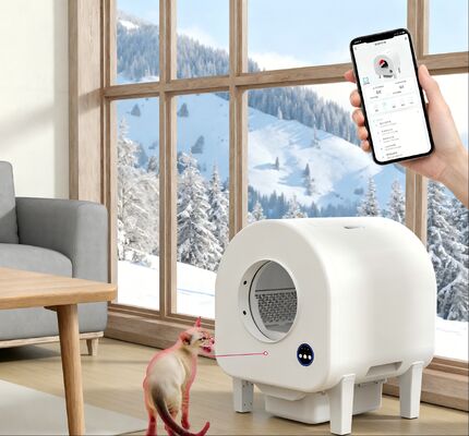 Buy Self-Cleaning Eco-Friendly Plastic Cat Litter Box with 60L Large Capacity Smart Enclosed Remote Control for Cats online manufacture