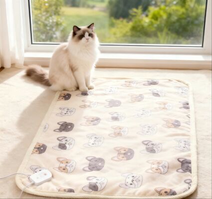 Buy Soft Smart Pet Heating Blanket with Temperature Control Removable Washable Comfortable Round Cotton for Chickens online manufacture