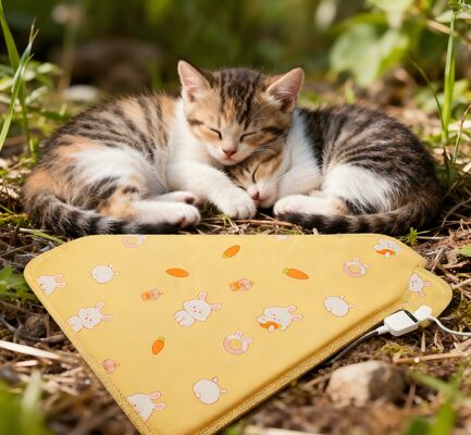 Buy Waterproof Cotton Smart Pet Heating Blanket with Temperature Control Removable Washable Round Safe for Chickens online manufacture