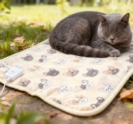 Buy Waterproof Cotton Smart Pet Heating Blanket with Temperature Control Removable Washable Round Safe for Chickens online manufacture