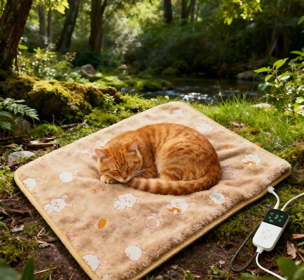 Buy Temperature Control Adjustable Height Smart Pet Heating Blanket Removable Washable Safe Round Cotton for Chickens online manufacture