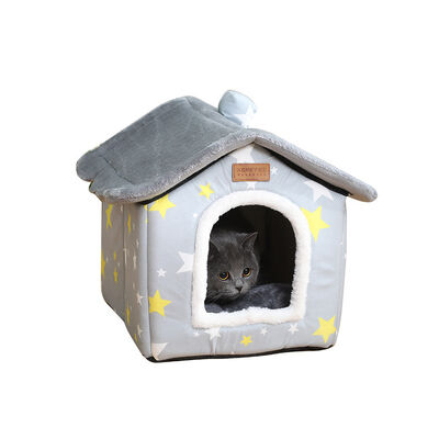 Buy Cozy Wool Cat House Star Pattern Soft Warm Indoor Removable Washable Hand Wash Only Pet online manufacture