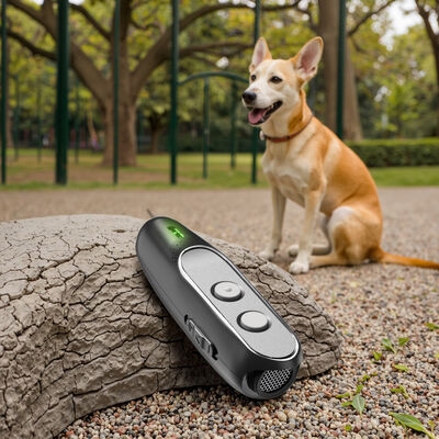 buy 2025 New Eco-friendly Plastic Ultrasonic Dog Repeller Waterproof IP67 Anti Barking Multifunction Training Device >20 Hours online manufacture