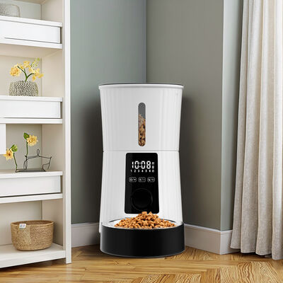 Buy Intelligent Automatic Stainless Steel Portable Feeder Timed Quantitative Anti-Block Dispenser for Cats Dogs Solid Charge online manufacture