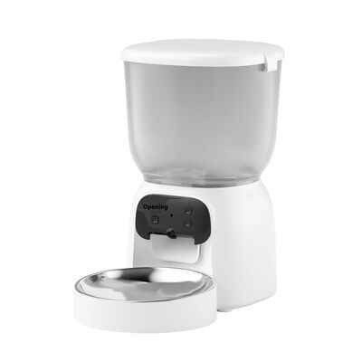 Buy New Arrival 4L Smart Automatic Shooting Pet Feeder Modern Style PP Material Dog Cat Bowl Feeder Eco-Friendly Charging Capability online manufacture