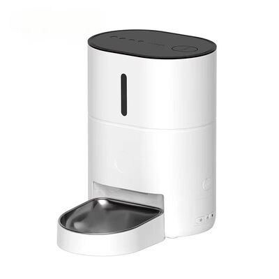 Buy Automatic 4L Stainless Steel Bowl Cat Food Dispenser Charge Timed Solid Modern Dry/Fresh Feeding Eco-Friendly Voice Control online manufacture
