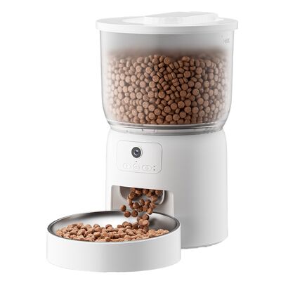 Buy Smart Pet Feeder with 3L Capacity Eco-Friendly ABS Plastic Stainless Steel Bowls Automatic Battery Charge Button for Cats Dogs online manufacture