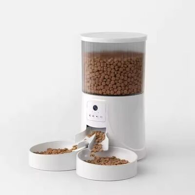 Buy 4L Dual Automatic Pet Feeder 1080P Camera Voice Control Timed Quantitative Double Bowl for Cats Dogs Battery Operated Plastic online manufacture