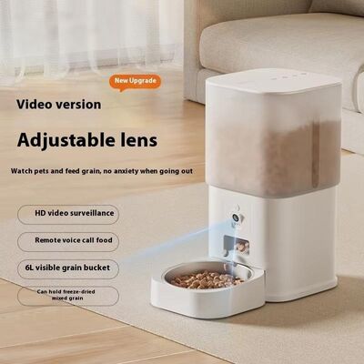 Buy Intelligent 6L Pet Food Dispenser Adjustable Camera Automatic Eco-Friendly IPX5 Waterproof Charge Outdoor Summer Travel Use online manufacture