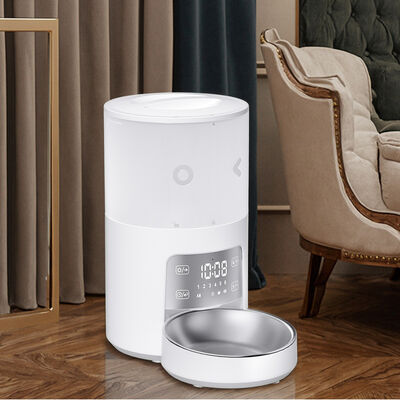 Buy For Cat Dog Smart Automatic Eco-Friendly Stainless Steel Plastic 4L Waterproof IPX5 LCD Display Charge Battery Quadrate Feeder online manufacture