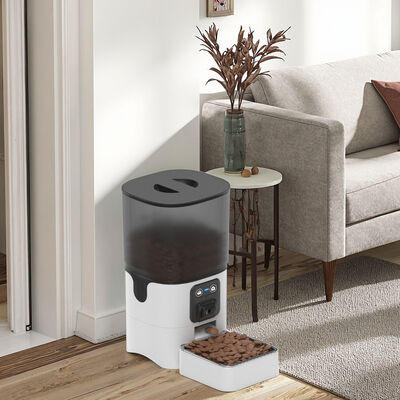 Buy Automatic 6L Timed Pet Food Dispenser for Cats & Small Dogs 2.4G WiFi Adjustable Angle Camera Eco-Friendly Plastic Modern Design online manufacture