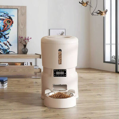 Buy 4L Eco-Friendly Intelligent Pet Feeder Solid Electric Automatic Quantitative Stainless Steel Chargeable Modern Battery Grain Cat online manufacture