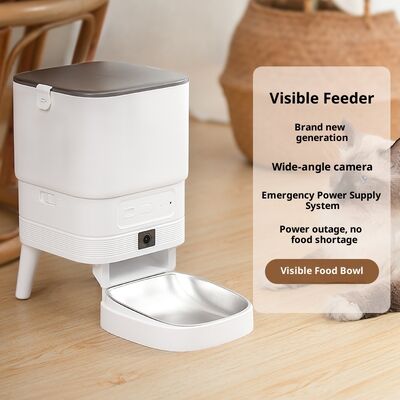 Buy Automatic Pet Feeder Cats Dogs Charge Battery Plastic Stainless Steel Bowls Eco-Friendly Intelligent Timing Remote Video IPX5 online manufacture