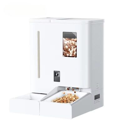 Buy 2-in-1 Smart Modern Plastic Cat Dog Automatic Feeder Camera Charge Portable Love Waterproof Pet Food Water Bowl WiFi APP online manufacture