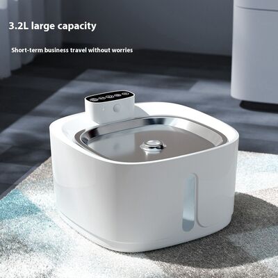 Buy Smart Eco-Friendly Automatic Wireless Cat Dog Drinking Bowl Feeder Stainless Steel Pet Water Dispenser Silent Filter Charging online manufacture