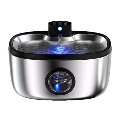 Buy Smart 5L Stainless Steel Battery Powered IPX5 Waterproof Pet Fountain for Dogs & Cats Modern Portable Automatic Water Dispenser online manufacture