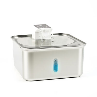 Buy Large Capacity 7L All Stainless Steel Rechargeable Pet Water Dispenser Eco-Friendly Automatic Dog/Cat Bowl Solid Unplugged New online manufacture