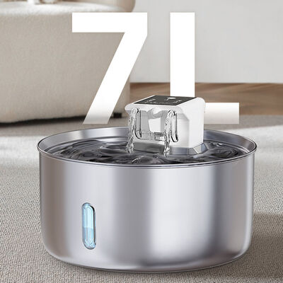 Buy 7L Rechargeable Stainless Steel ABS IPX5 Waterproof Pet Water Dispenser Large Capacity Dog Bowl Automatic Water Circulation online manufacture