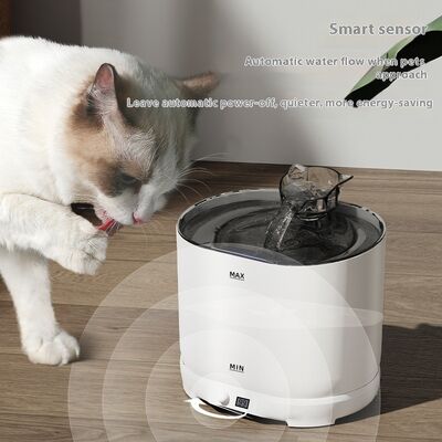 Buy Automatic Wireless Charging Waterproof IPX5 Lightweight 0.8kg Cat Dog Drinking Bowl Eco-Friendly Solid Pattern Plastic Battery online manufacture