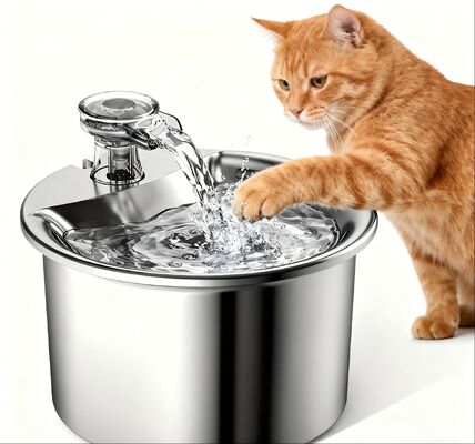 Buy Filtered Smart Modern Pet Water Fountain with Charge Automatic Circulation Stainless Steel Eco-friendly Healthy for Cats online manufacture