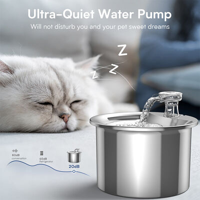 Buy Healthy Eco-friendly Modern Automatic Smart Pet Water Fountain Circulation IPX5 Waterproof Stainless Steel Filtered Charge for online manufacture
