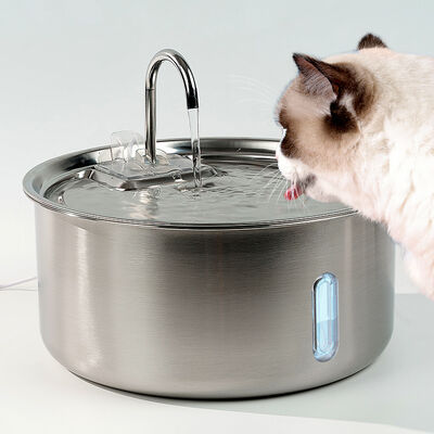 Buy 7L Large Capacity Automatic Pet Water Dispenser Intelligent Circulation Stainless Steel Chargeable Travel Bowls for Dogs Cats online manufacture