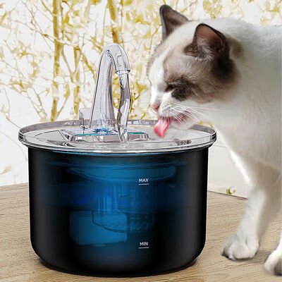 Buy Intelligent Induction Cat Dog Water Dispenser Automatic Circulation Filter 2.2L Stainless Steel Pet Bowl Feeder Charge Power online manufacture