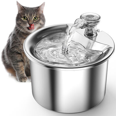 Buy Stainless Steel Modern Smart Pet Water Fountain Chargeable Automatic Circulation Filtered Eco-friendly Healthy Design for Cats online manufacture