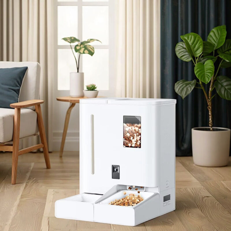 2-in-1 Smart Automatic Pet Feeder Eco-Friendly 4-5L Battery-Powered ...