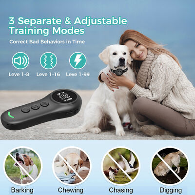 Long Range Smart Dog Training Collar Anti-Bark Remote Control IPX7 Waterproof Rechargeable Eco-Friendly Cute Fashion Plastic